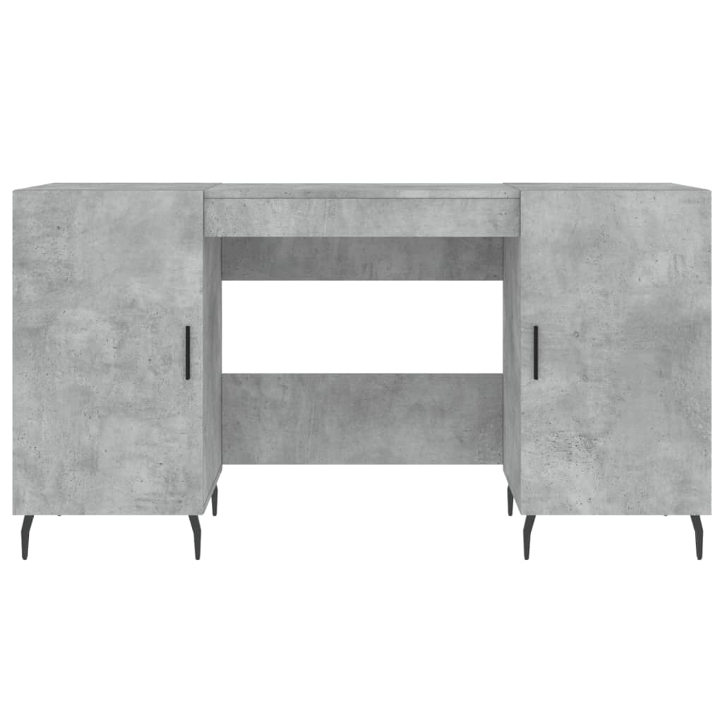 Desk Concrete Grey 140x50x75 cm Engineered Wood